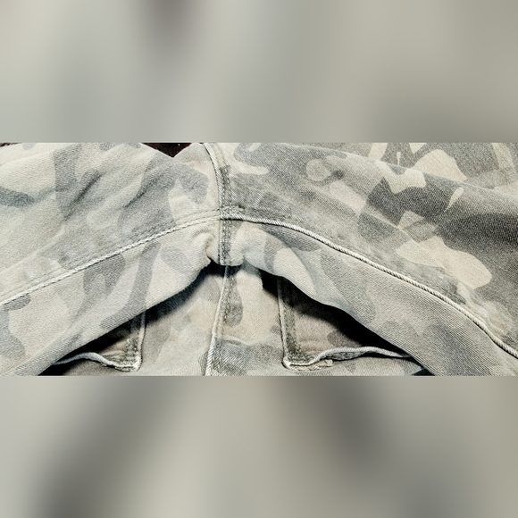 NWOT Madewell Skinny Ankle Gray Green Camo Camouflage Jeans Cotton 27 USA Made - Picture 3 of 6